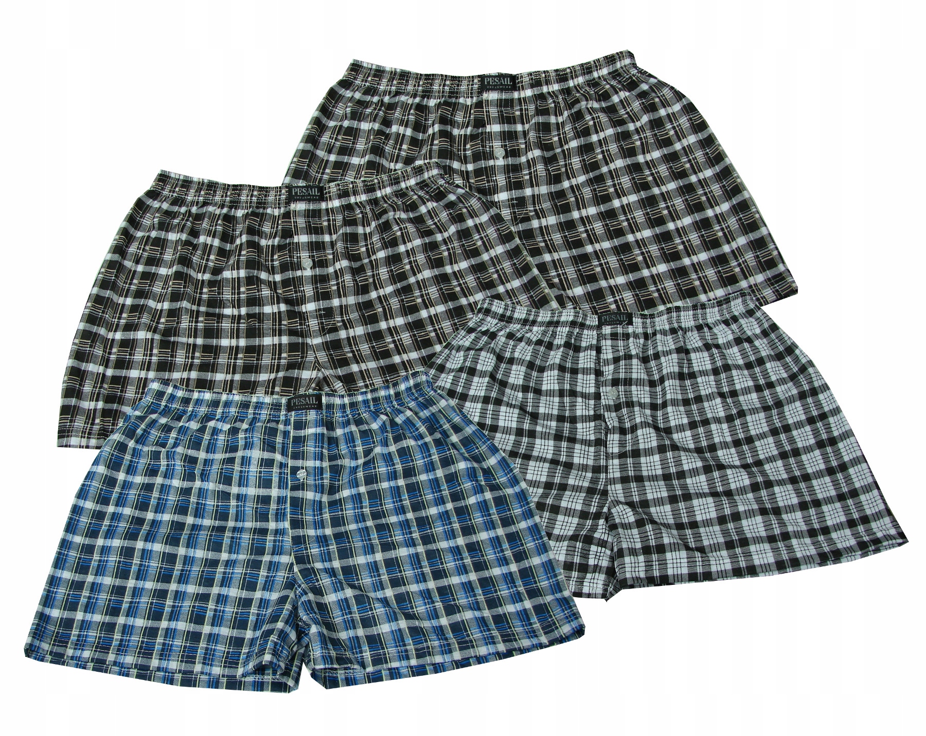 

Bokserki Męskie Bawełniane Lużne 4PAK. XL B48501-2