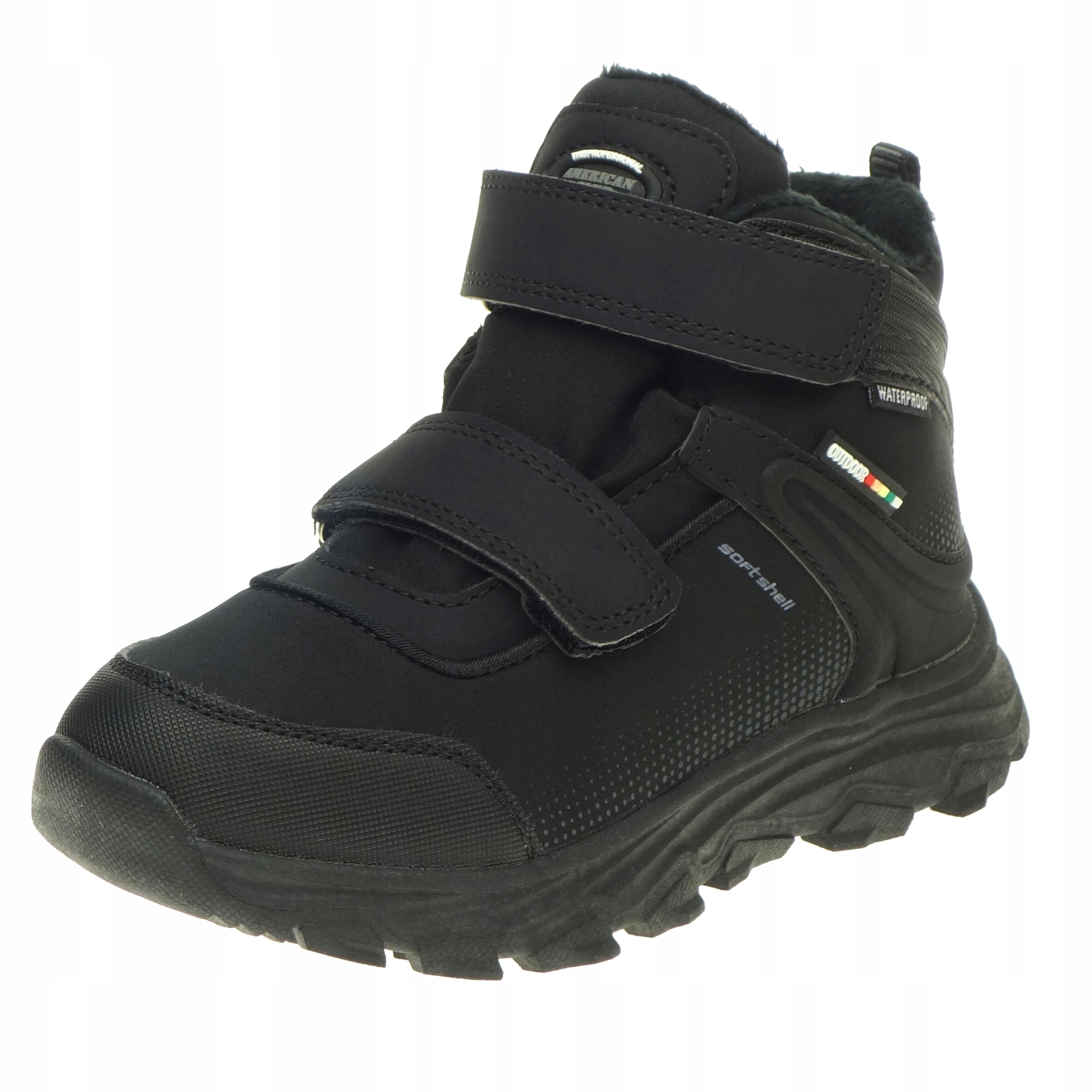 Buty Zimowe Dziecięce American Club SoftShell Rzepy Outdoor Śniegowce 35