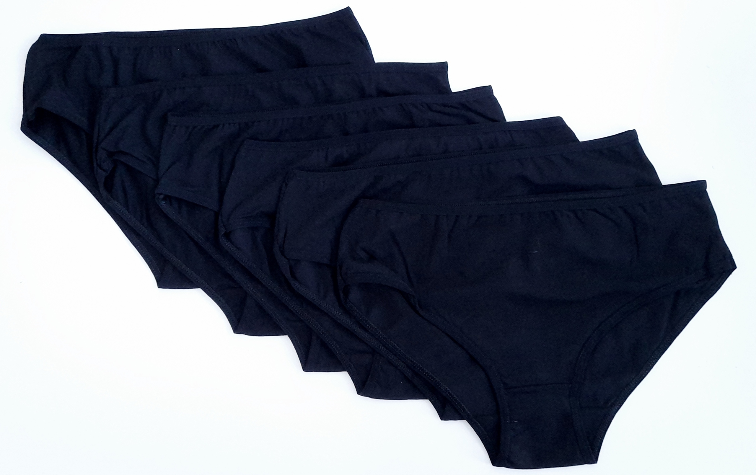 MORAJ figi damskie CZARNE gładkie bawełna 6pak 2XL Kolor czarny