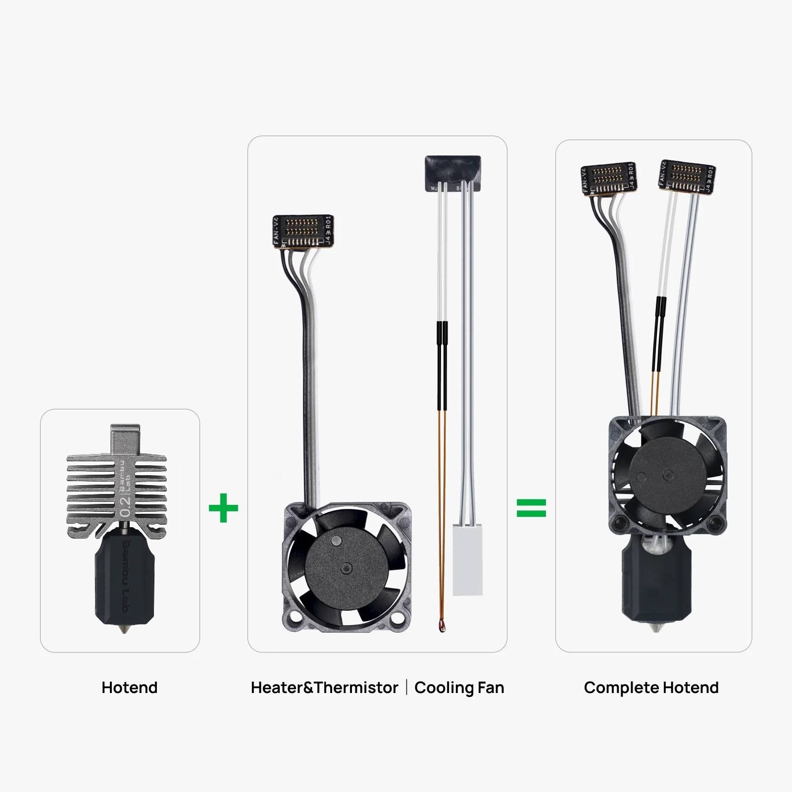 Originální kompletní Hotend 0,2 mm Bambu Lab P1 Nerezová ocel FAH004-P