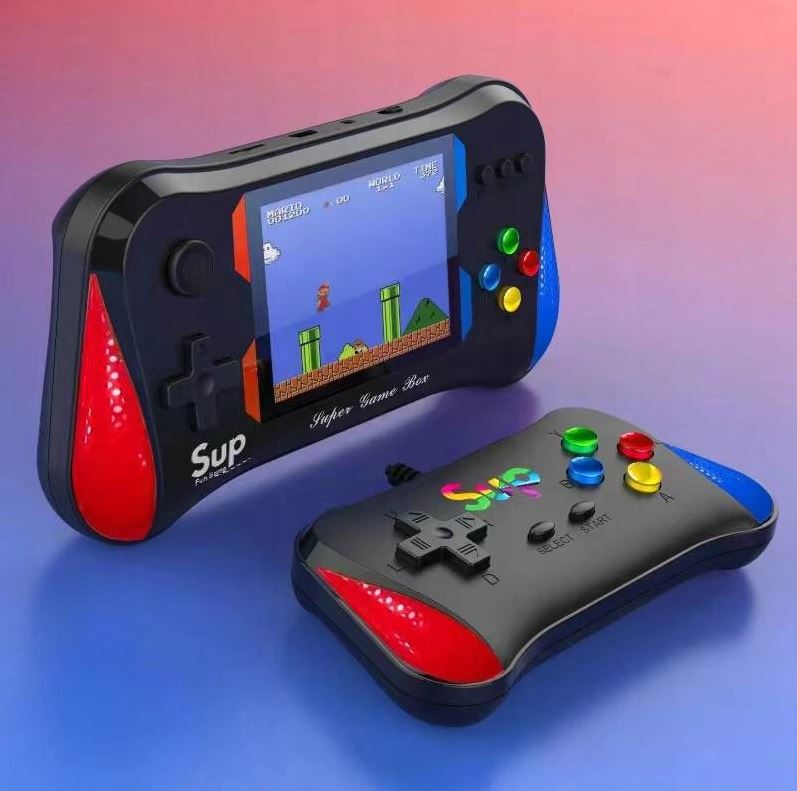 GRA TELEWIZYJNA KONSOLA PRZENOŚNA DO GIER RETRO 500 GIER + PAD DO GRY WE 2 Producent bez marki