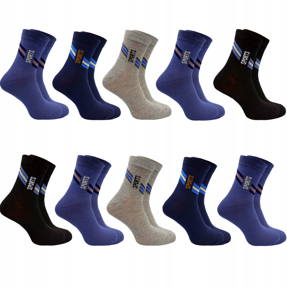 

Skarpety Męskie Bawełniane Wygodne Klasyczne 10PAK