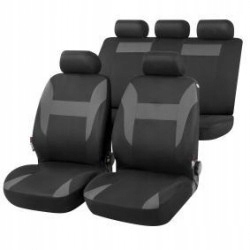 Levně Potahy sedadel na celé vozidlo Racing silver/black