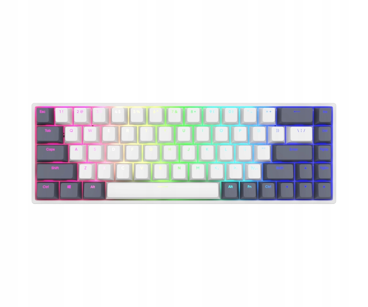 Klawiatura gamingowa Dark Project KD68B 65% G3MS Sapphire Rgb Biało-szara