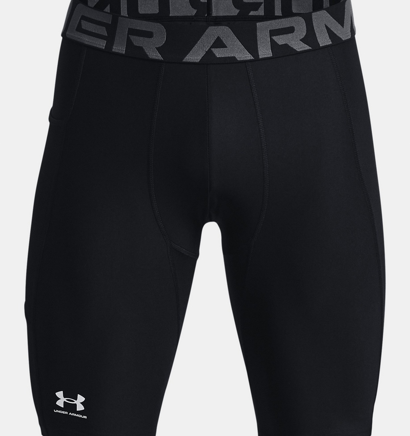 UNDER ARMOUR SZORTY HeatGear COMPRESSION LONG POCKET BLACK L Kolor czarny