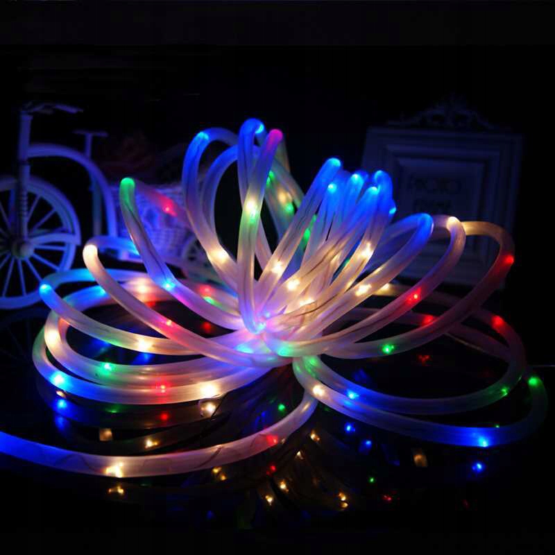 LAMPKI DRUCIKI WĄŻ RURKA 100LED 12M SOLARNE MULTI Motyw inny