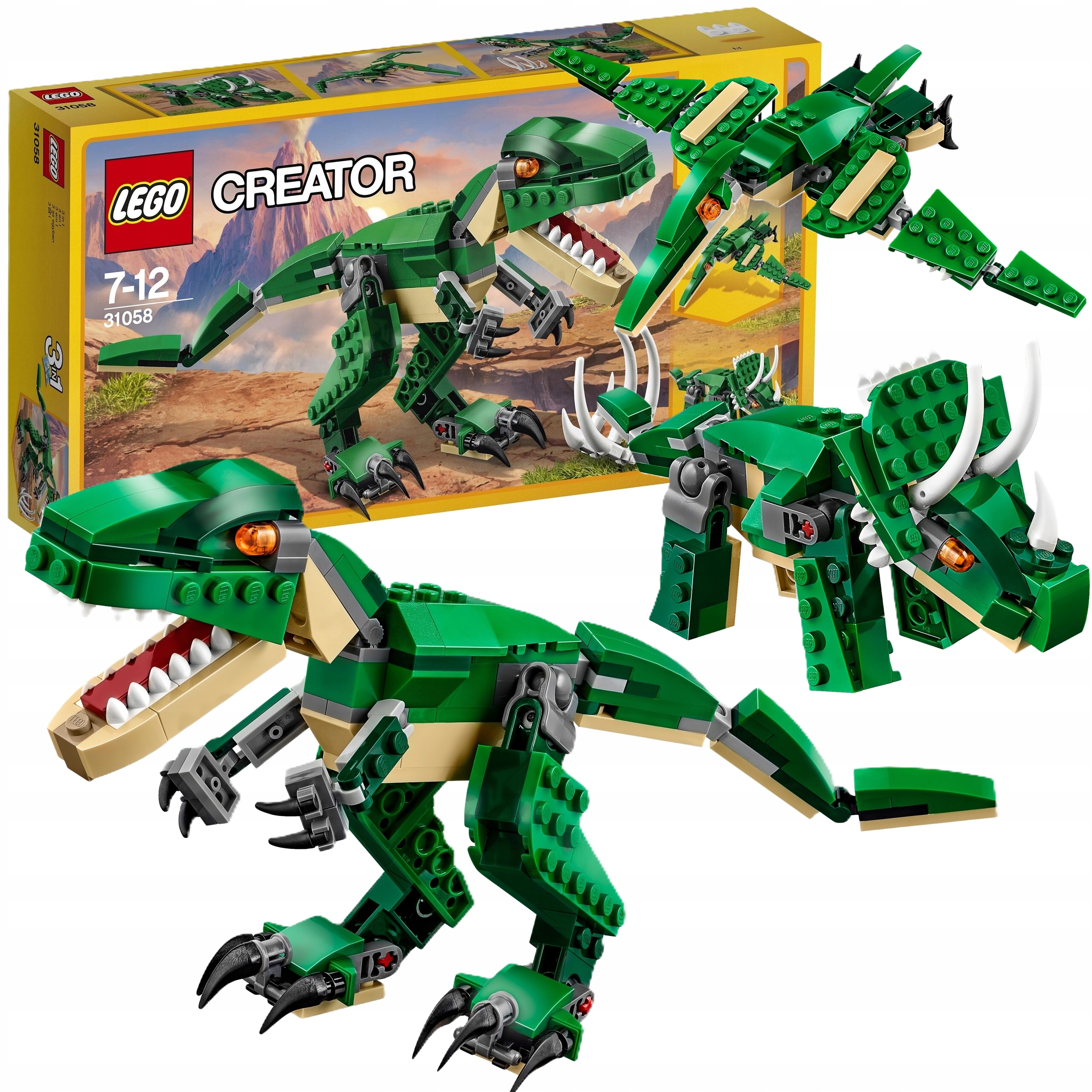 Lego Creator 3W1 Potężne Dinozaury Zestaw T-rex
