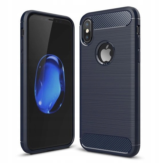 

Etui Karbon Niebieski Huawei Y9 2019 +szkło