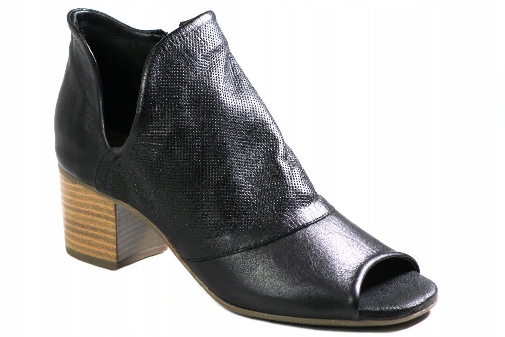 Sandały Venezia 0026001 Black Czarne Damskie Skóra