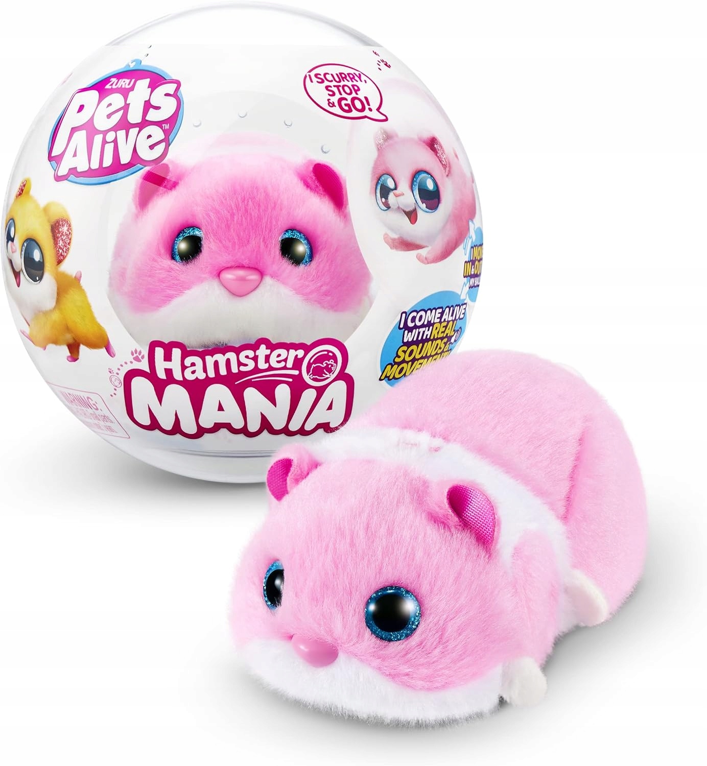 Pets Alive Hamster Mania Interaktywny Chomik przytulanka dźwięk
