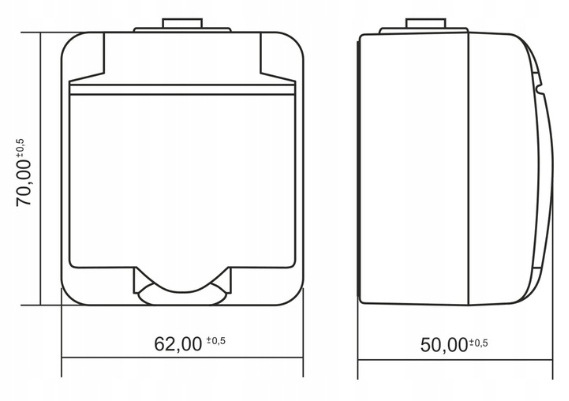 Gniazdo pojedyncze natynkowe IP54 GHE-1d Karlik Przeznaczenie Elektryczne