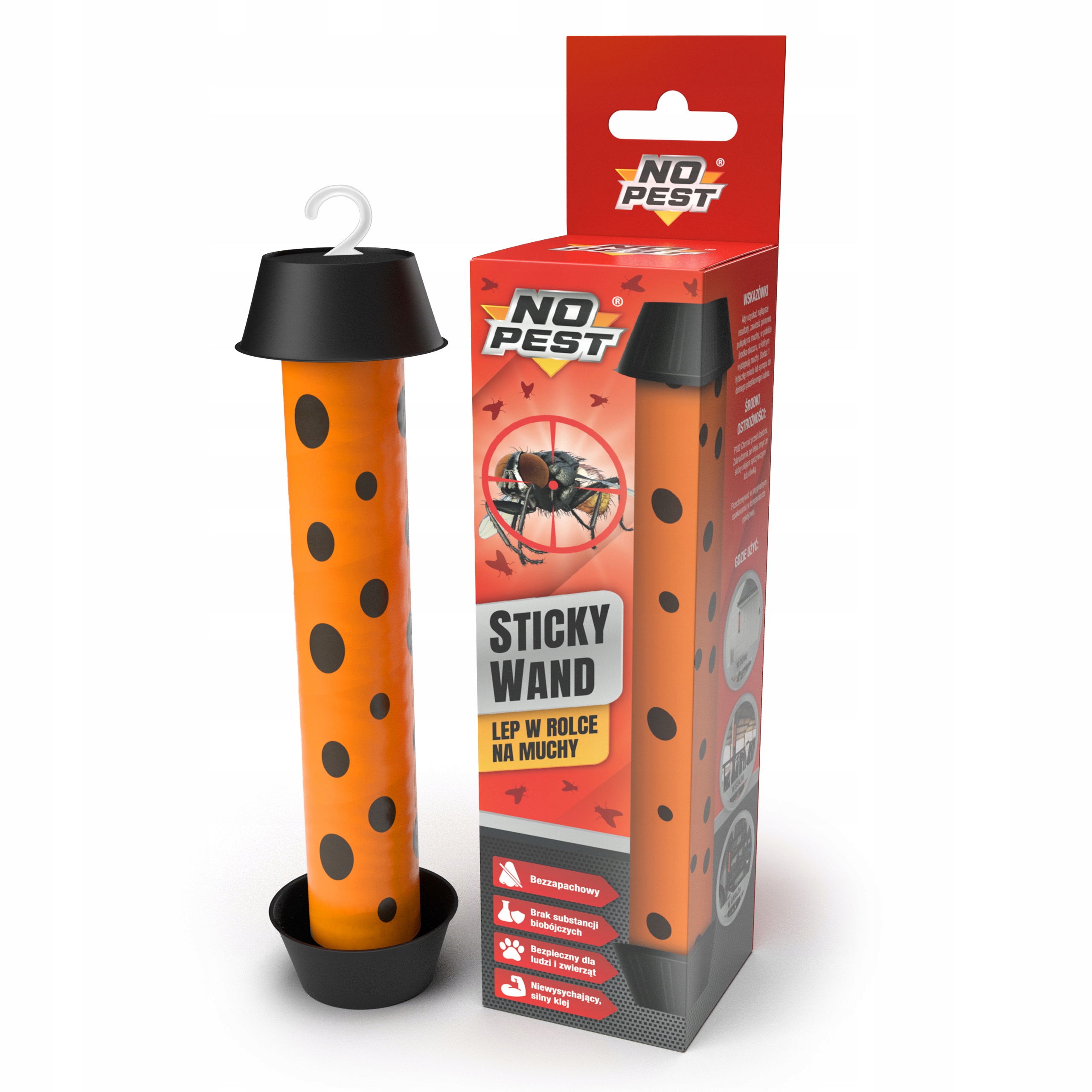 LEP W ROLCE PUŁAPKA ROLKA NA MUCHY MUSZKI KOMARY PRZECIW MUCHOM NO PEST Zawiera baterie nie