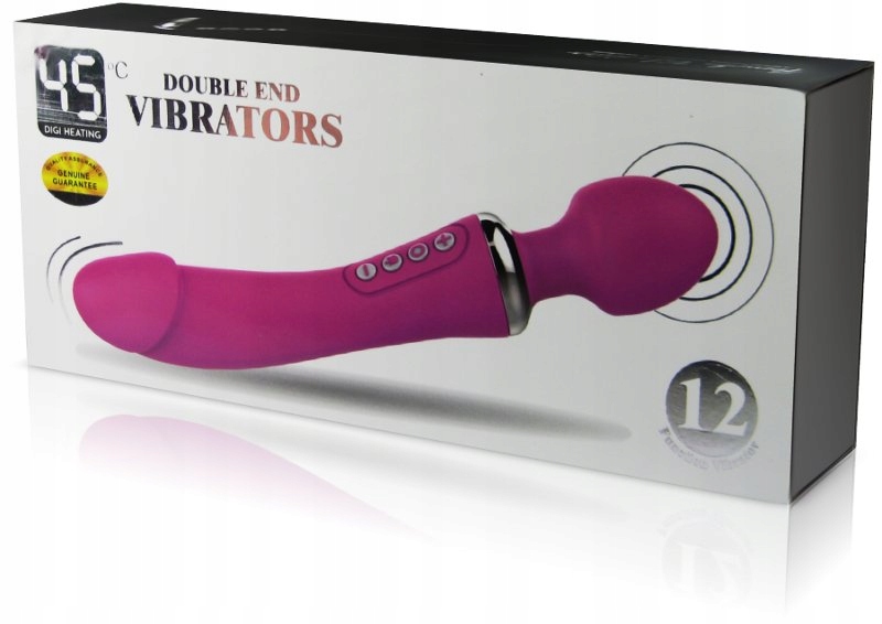 Роскошный вибратор 2в1 с подогревом до 45STC-USB