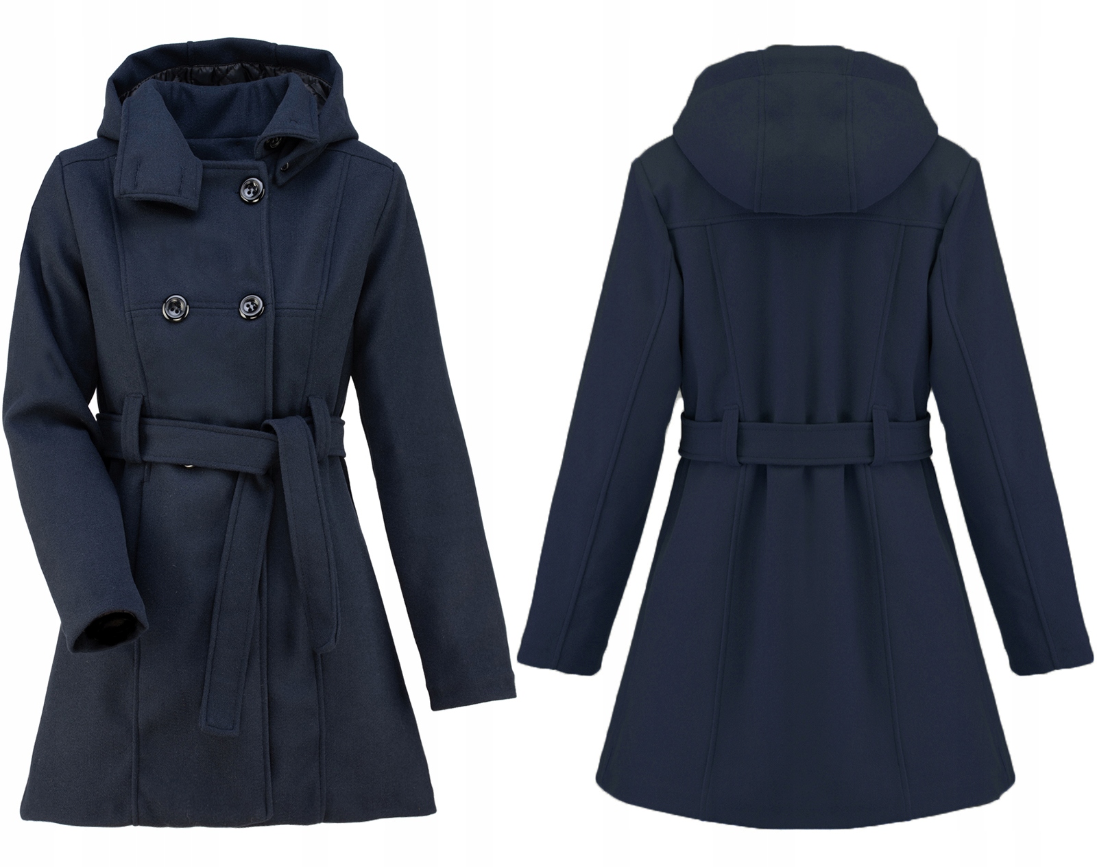 S Páskem Klasický Kabát S Kapucí_barvy_xxl