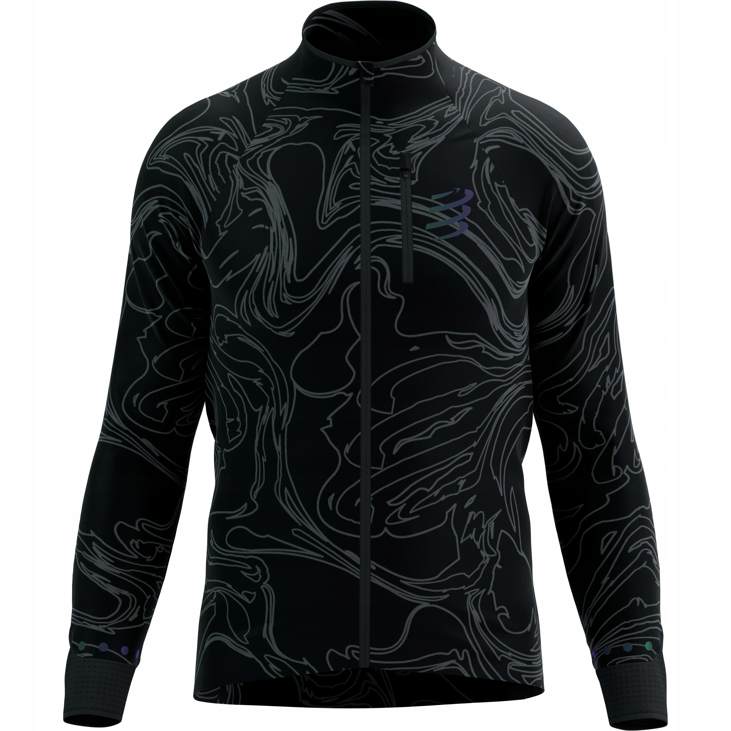Kurtka do Biegania Męska Compressport Sportowa Windproof Czarna/Aurora M