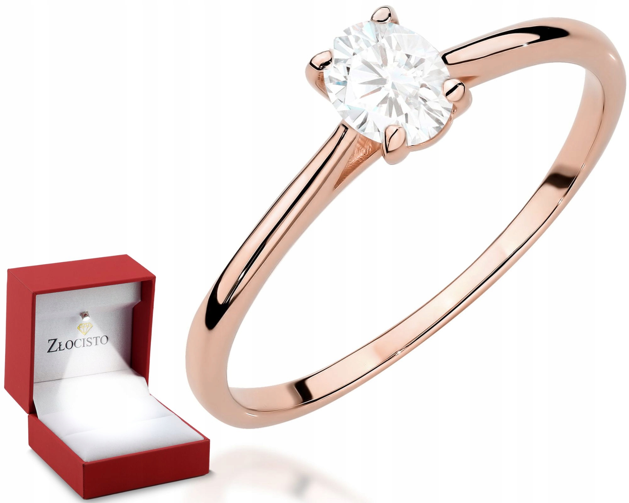 Zlatý Prstýnek Diamant Růžové Zlato Gravírování Bonus 585 Dárek