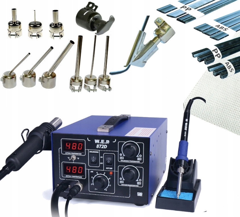 SPAWARKA PLASTIKU WEP 872D +DYSZE ŻELAZKO SPOIWA