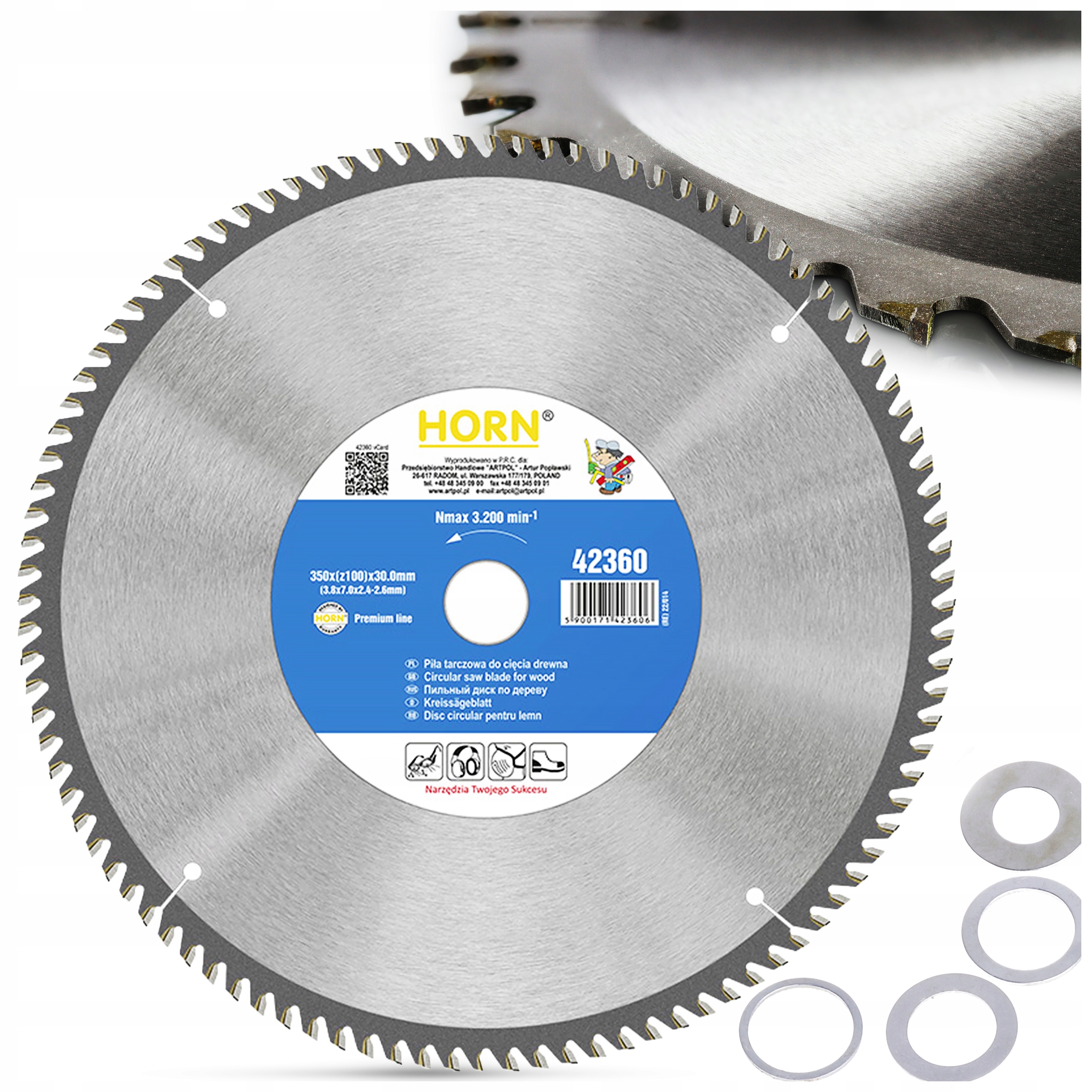 Kotouč Na Dřevo 350x30mm 100 zebow Kotoučová Pila Pro Krajiny Řezání Dřeva