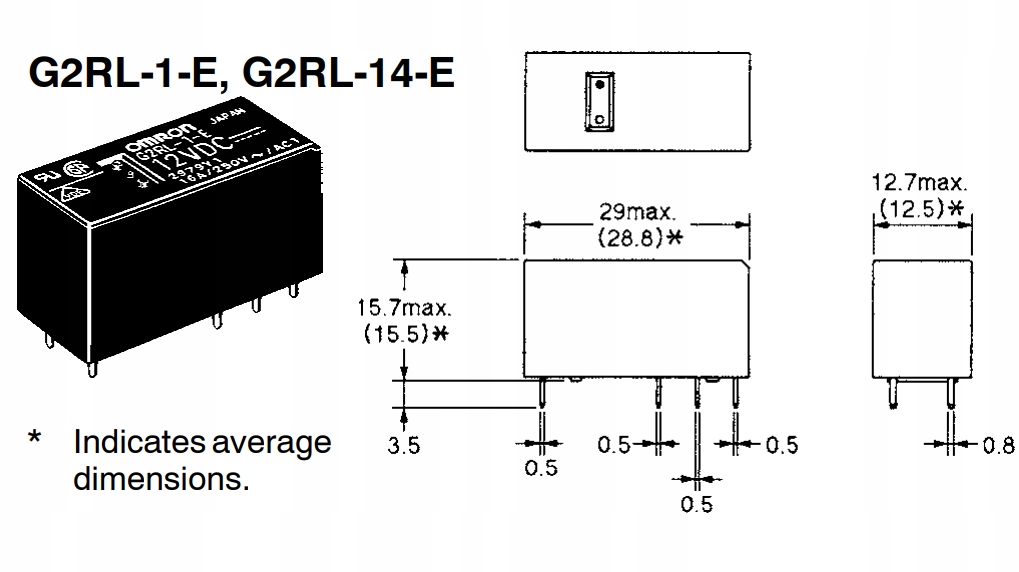 [1szt] Przekaźnik G2RL-1-E-24VDC =RM85 Cewka 24Vdc 1styk 16A przełączny Marka Omron