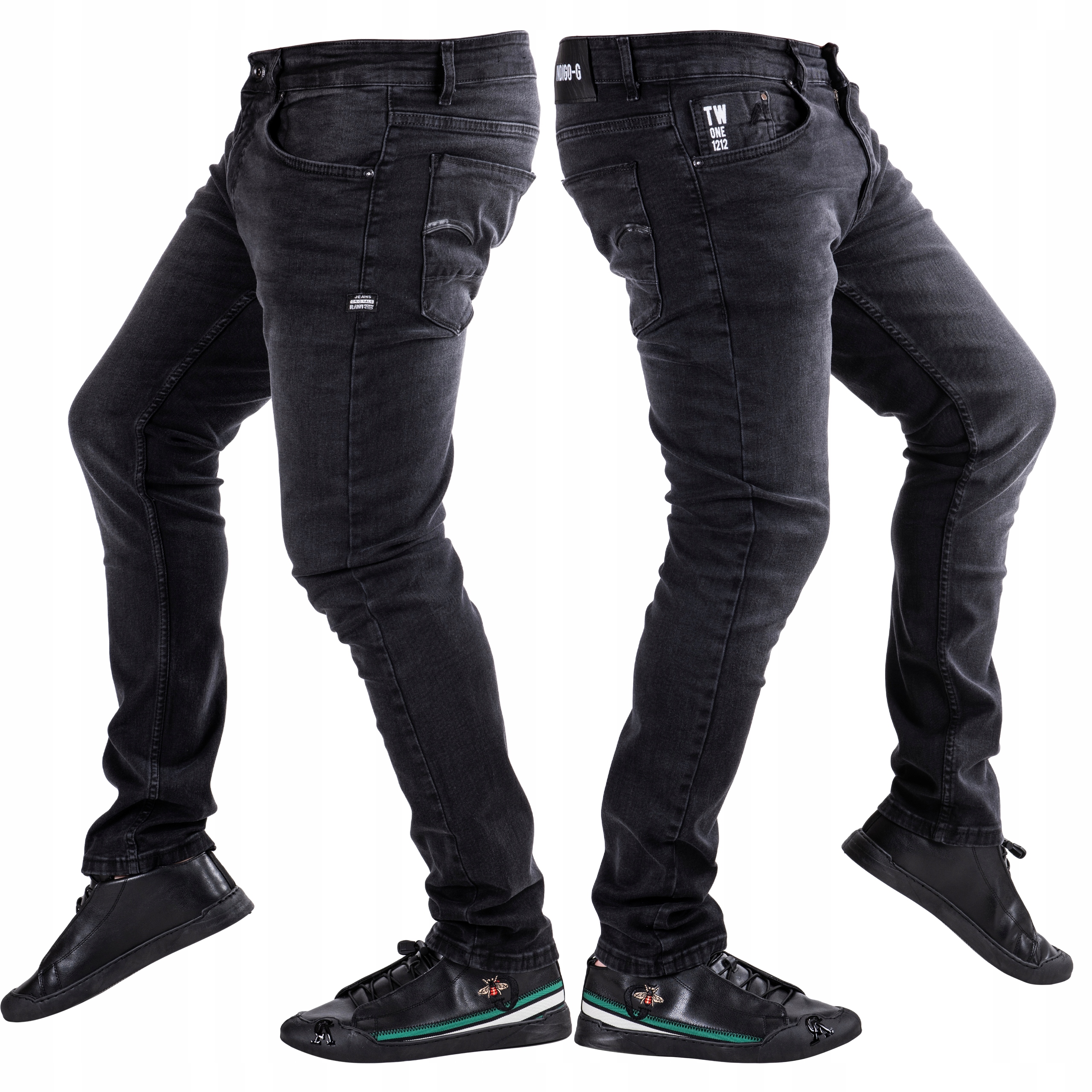 

Spodnie męskie czarne jeansowe Charlie r.33