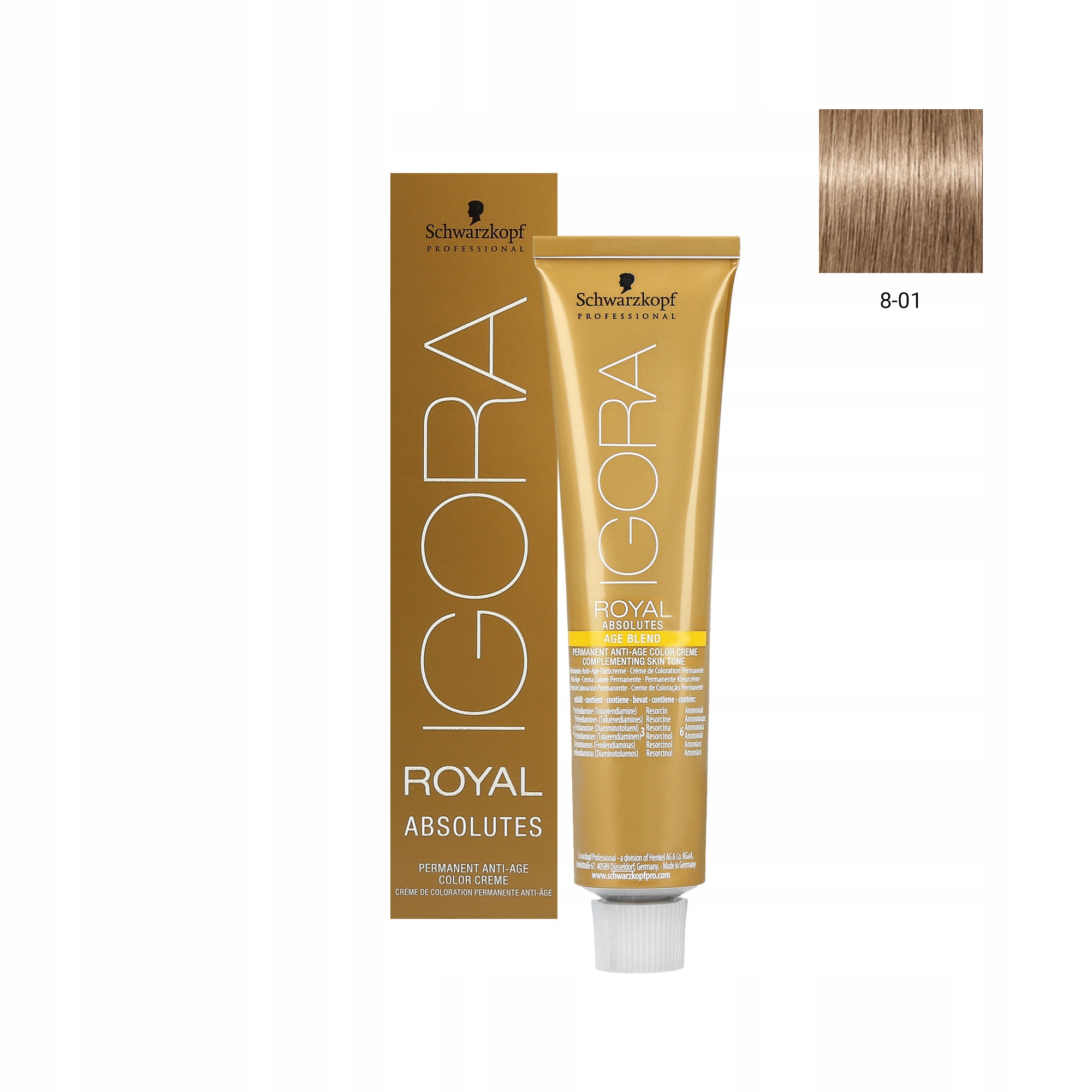 

Schwarzkopf Igora Royal Absolutes Farba 8-01 60 ML
