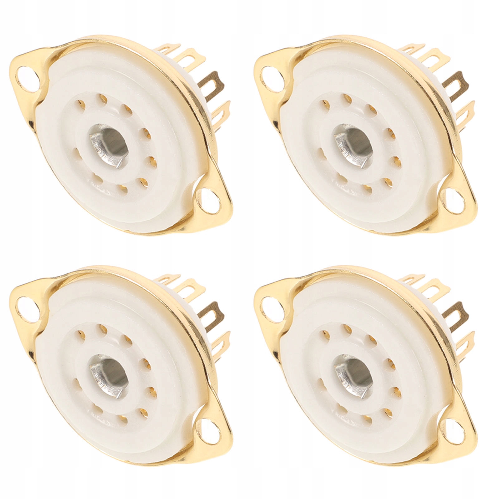 4 SZT. LEKKICH 9-PINOWYCH CERAMICZNYCH PODSTAWEK DO LAMP ELEKTRONOWYCH DIY