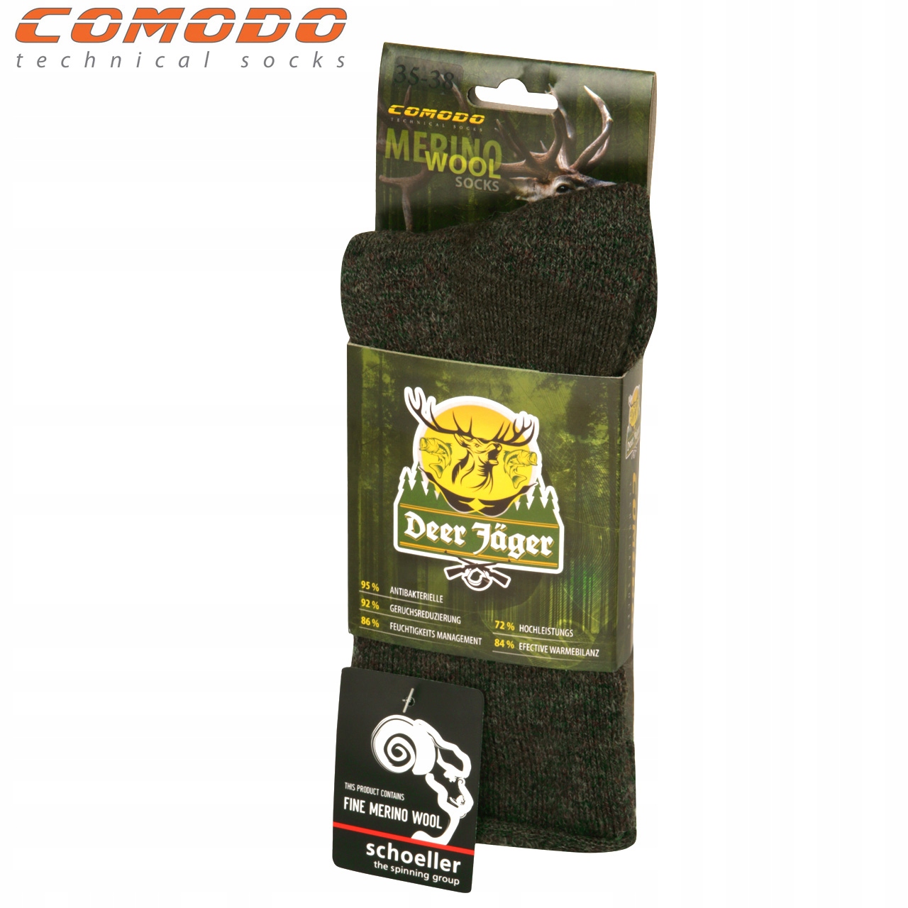 COMODO TERMICZNE SKARPETY ZIMOWE 80% WEŁNY MERYNOS Fason za kostkę