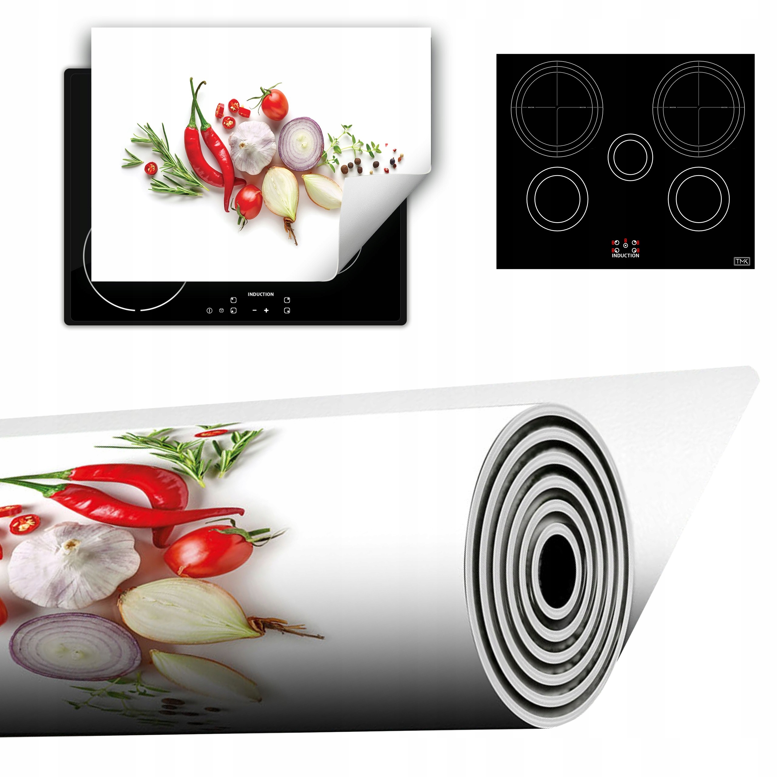 Vinylová Podložka Do Kuchyně Více Místa 70x52 bílá chilli