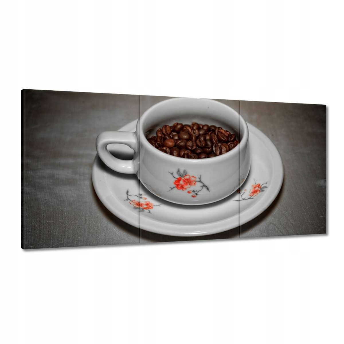 Obrazy 180x90 Kávové zrná v šálke
