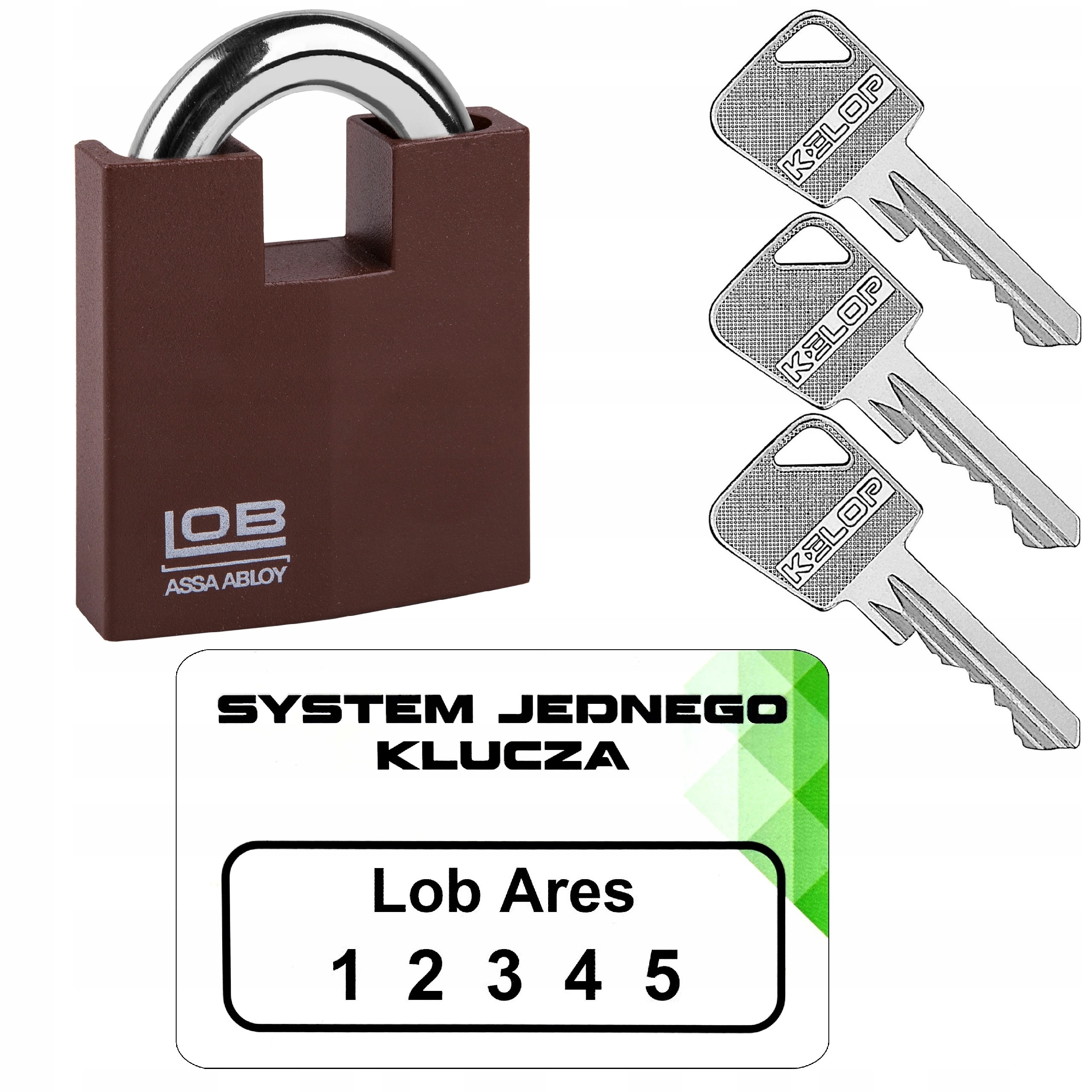 

kłódka KW02 Lob Ares system jednego klucza