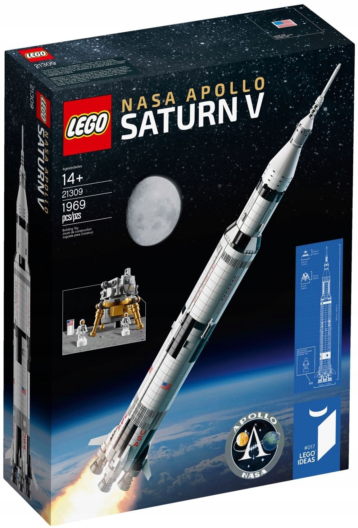 Lego Ideas 21309 Raketa Nasa Apollo Saturn V Nové