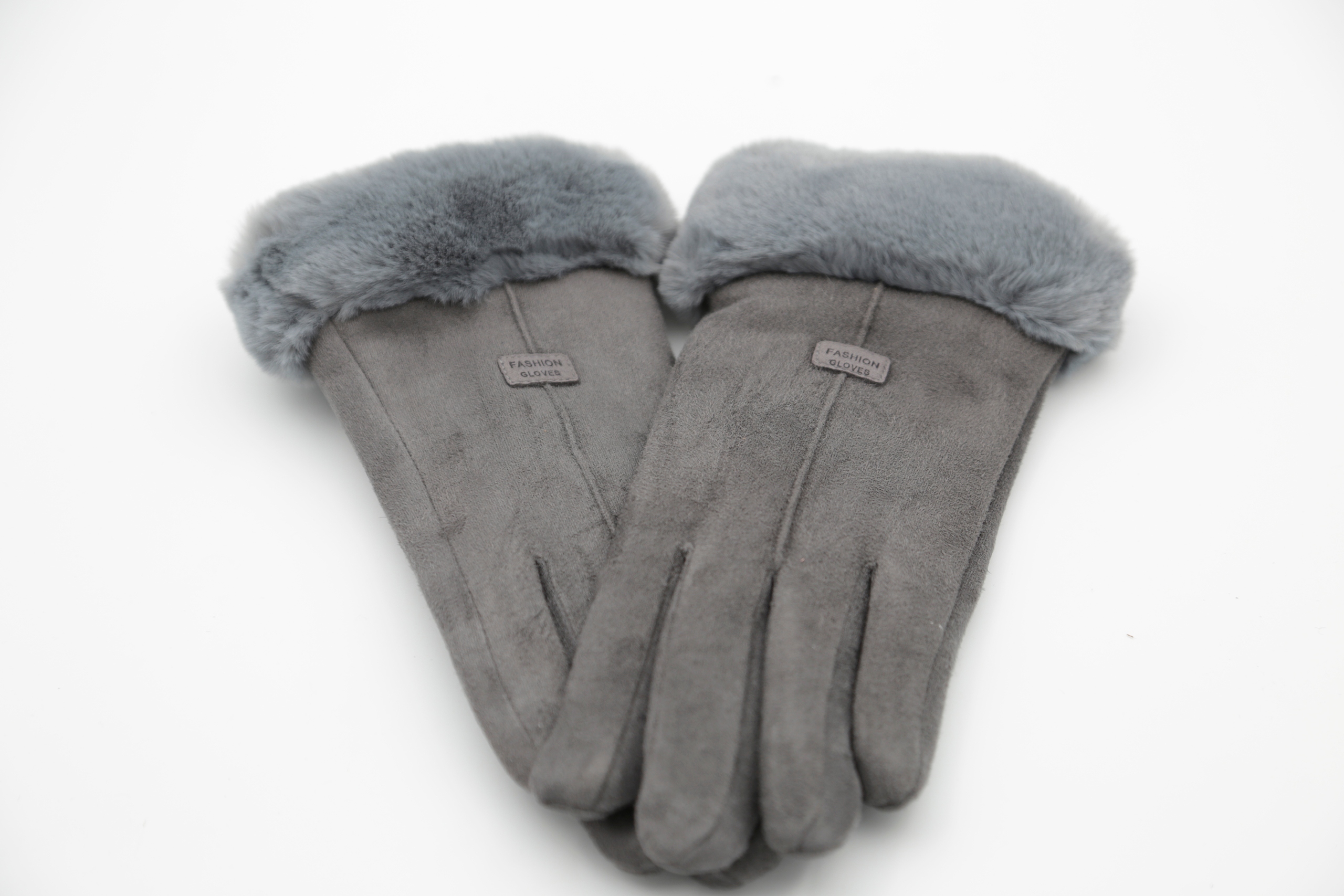 RĘKAWICZKI DOTYKOWE DAMSKIE ZIMOWE SZARE CIEPŁE KLASYCZNE MIŚ ELEGANCKIE Materiał dominujący Poliester