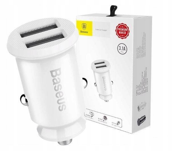 

Ładowarka Samochodowa Baseus Grain 2X Usb 5V 3.1A
