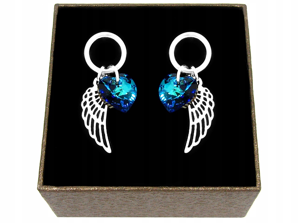 

Kolczyki Serduszka Skrzydła Anioła Srebro 925 A11