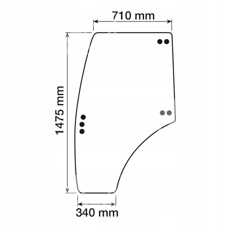 sklo Claas Nectis dveře levé