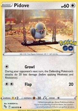 

Karty Pokemon Go (pgo 061) Pidove