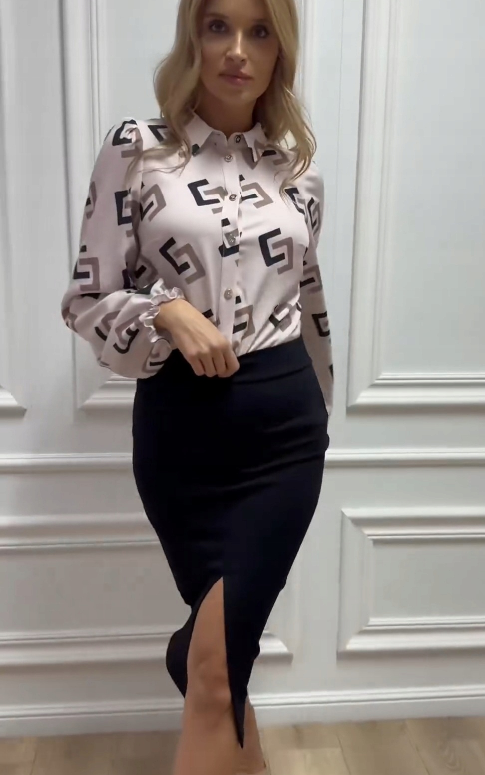 Sukně Černá Viskóza 0913 Lalous vel S
