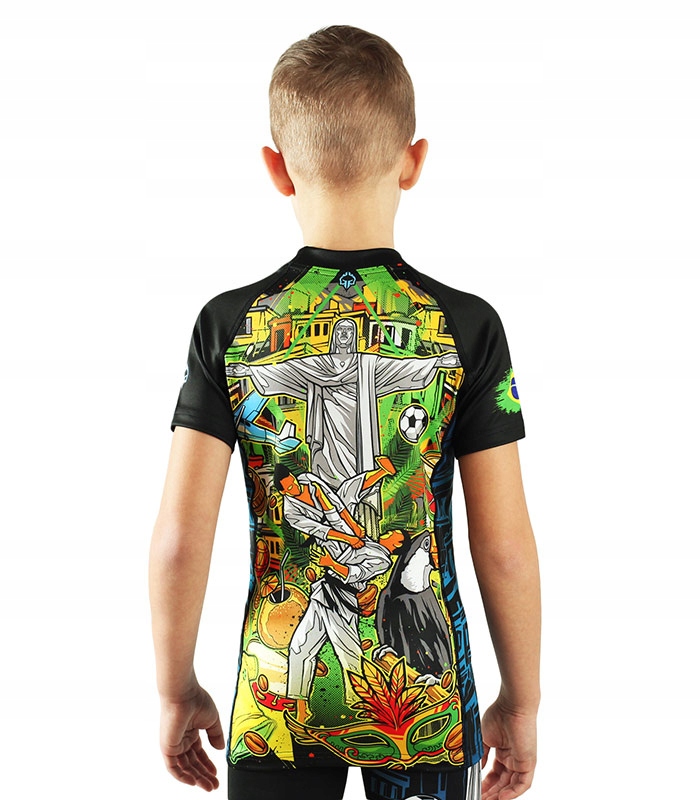 Rashguard dziecięcy Brasil Kids krótki rękaw 158 cm Ground Game