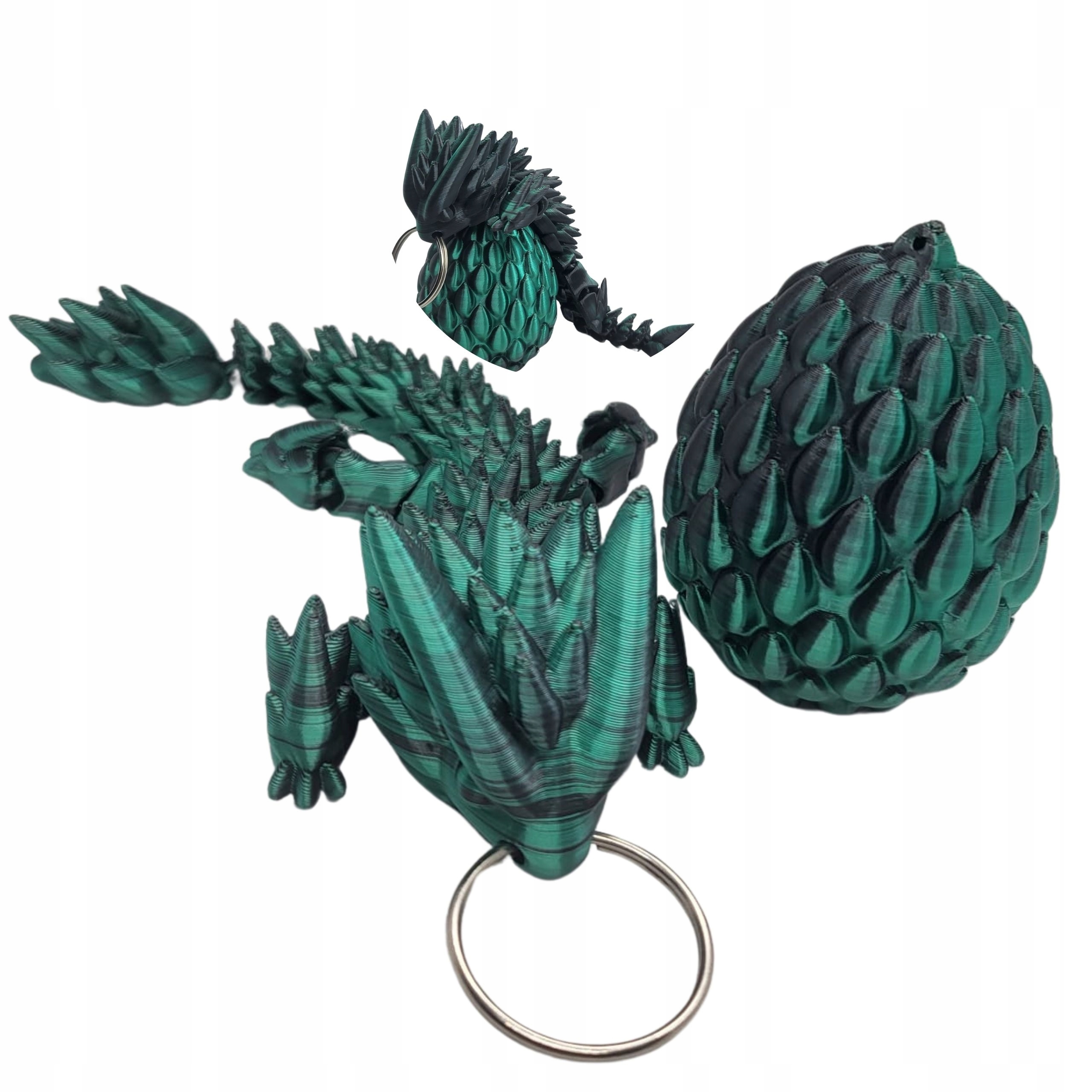 BRELOK FIGURKA MODEL ZESTAW SMOK 18,5CM + JAJO SMOKA RUCHOMY SMOK PREZENT