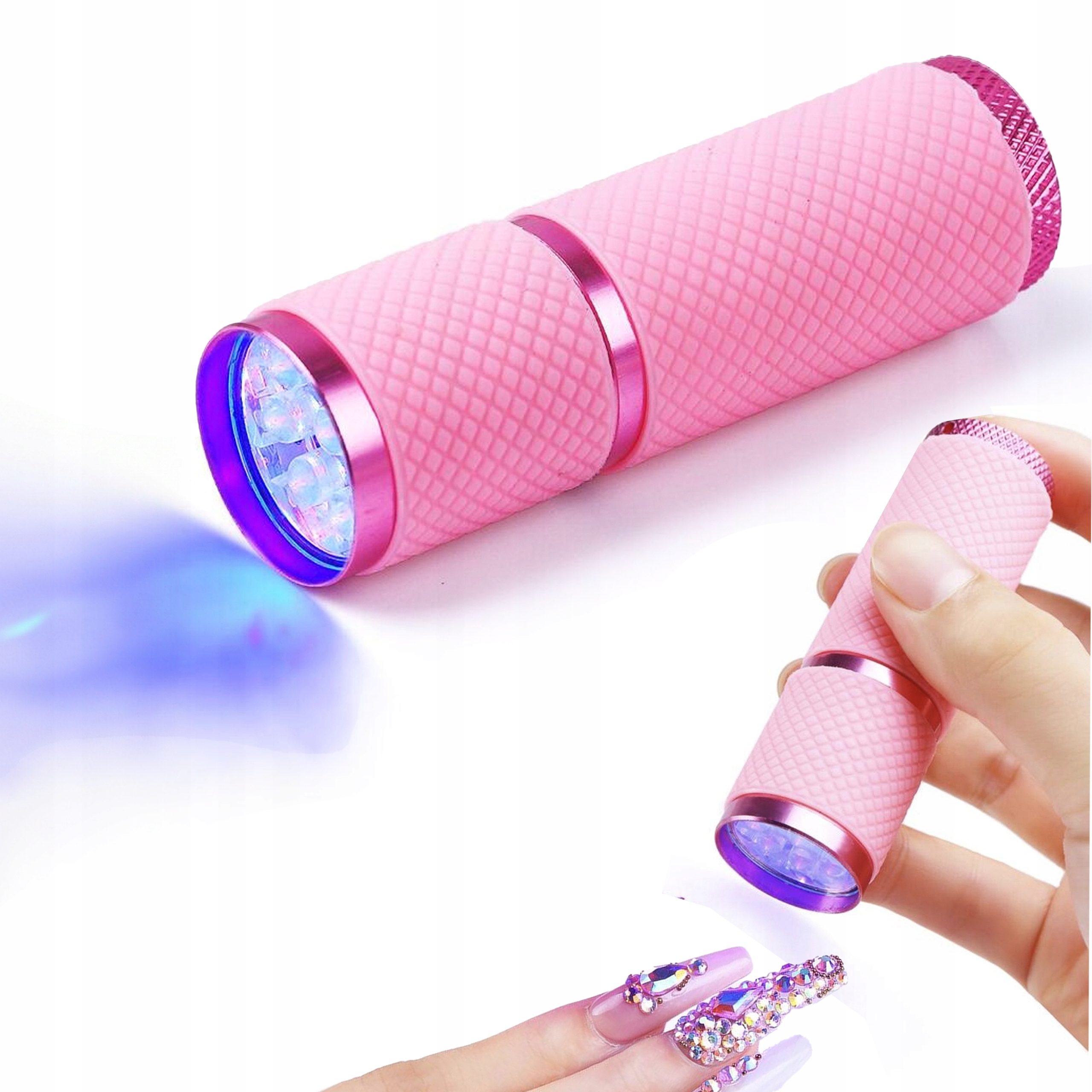 LAMPA LATARKA UV LED DO PAZNOKCI MINI MAŁA UTWARDZA ŻELE HYBRYDY PRZENOŚNA