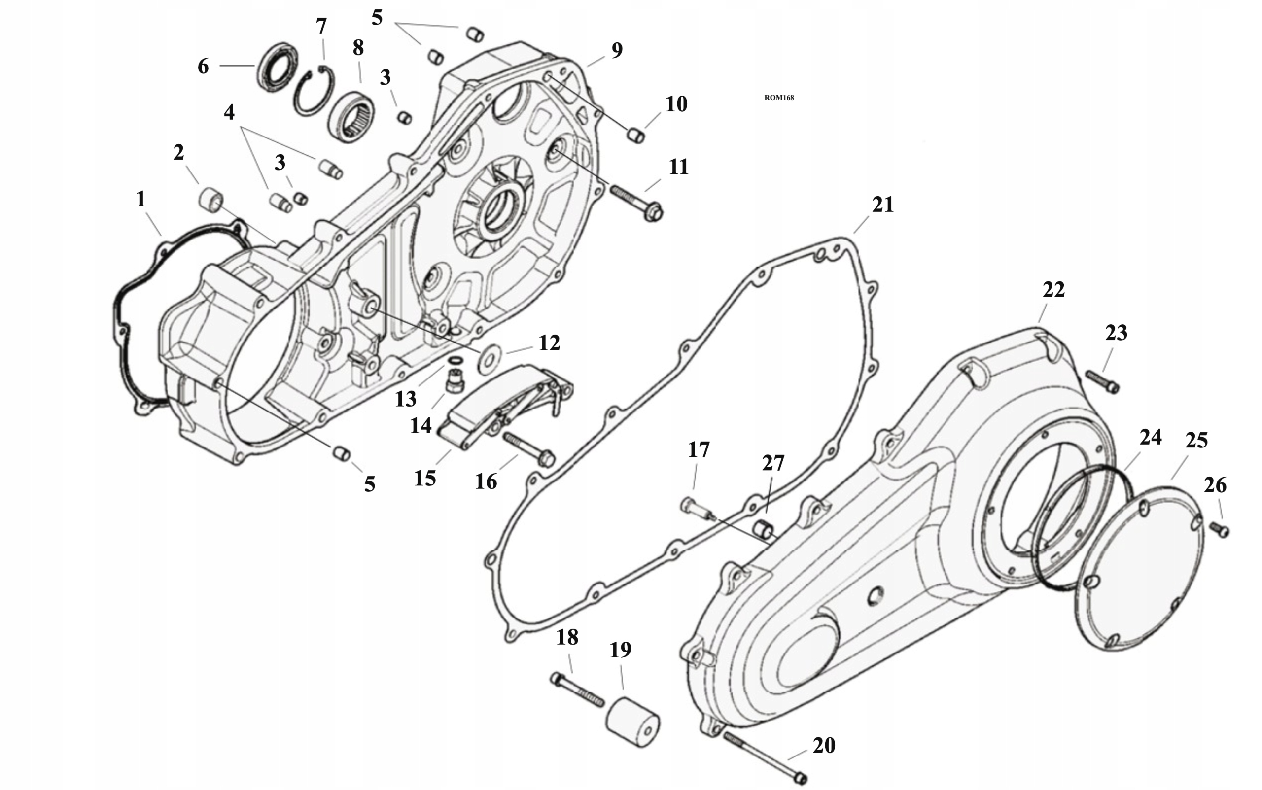 Uszczelka dekla sprzęgła Harley 06 - 23 M8 Dyna Softail Touring 17369-06 Numer katalogowy części 17369-06