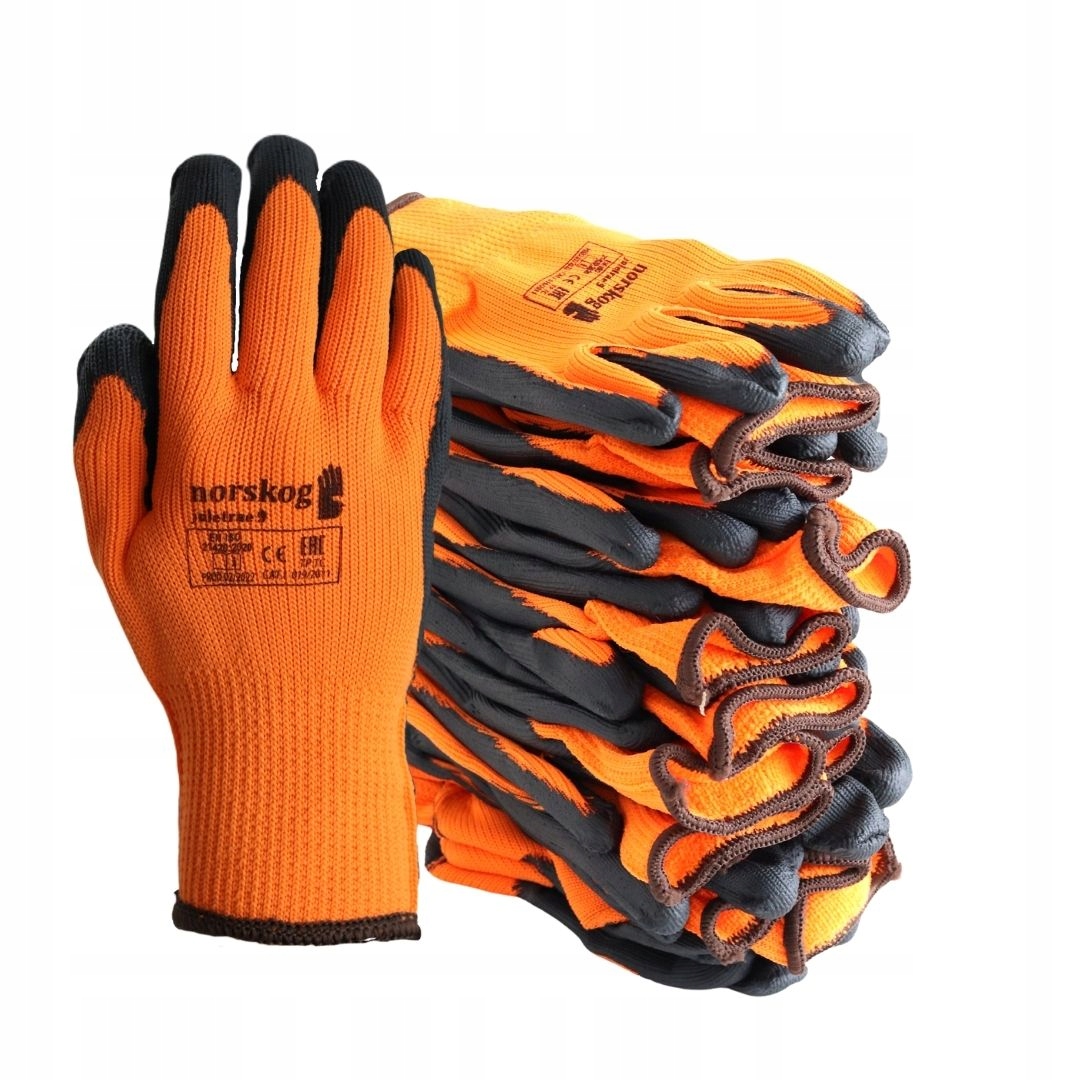 

Rękawice Robocze Ocieplane Zimowe Szorstkowane 10