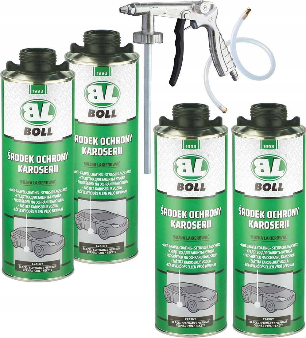 BOLL ZESTAW DO KONSERWACJI KAROSERII 4x1L PISTOLET
