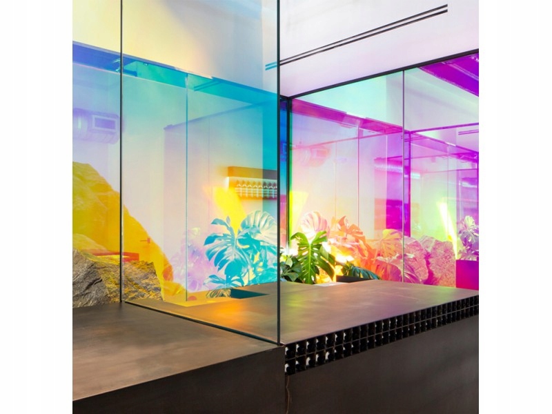 Folia okienna HOLOGRAFICZNA szer1,52 RAINBOW GLASS Szerokość naklejki 152 cm