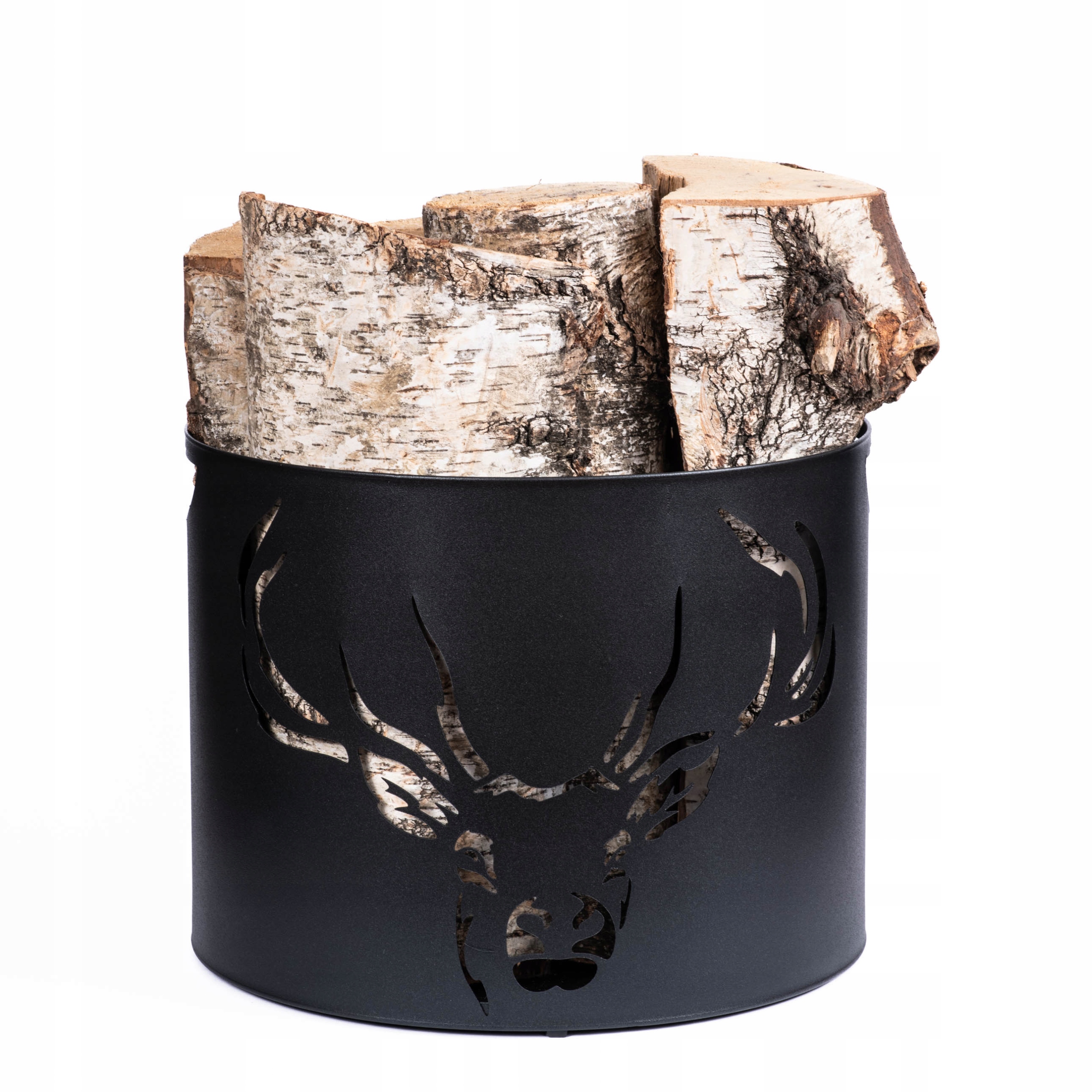 Nosítko Na Dřevo Krbový Koš Kbelík 33X26 CM Stojan Na Dřevo Jelen