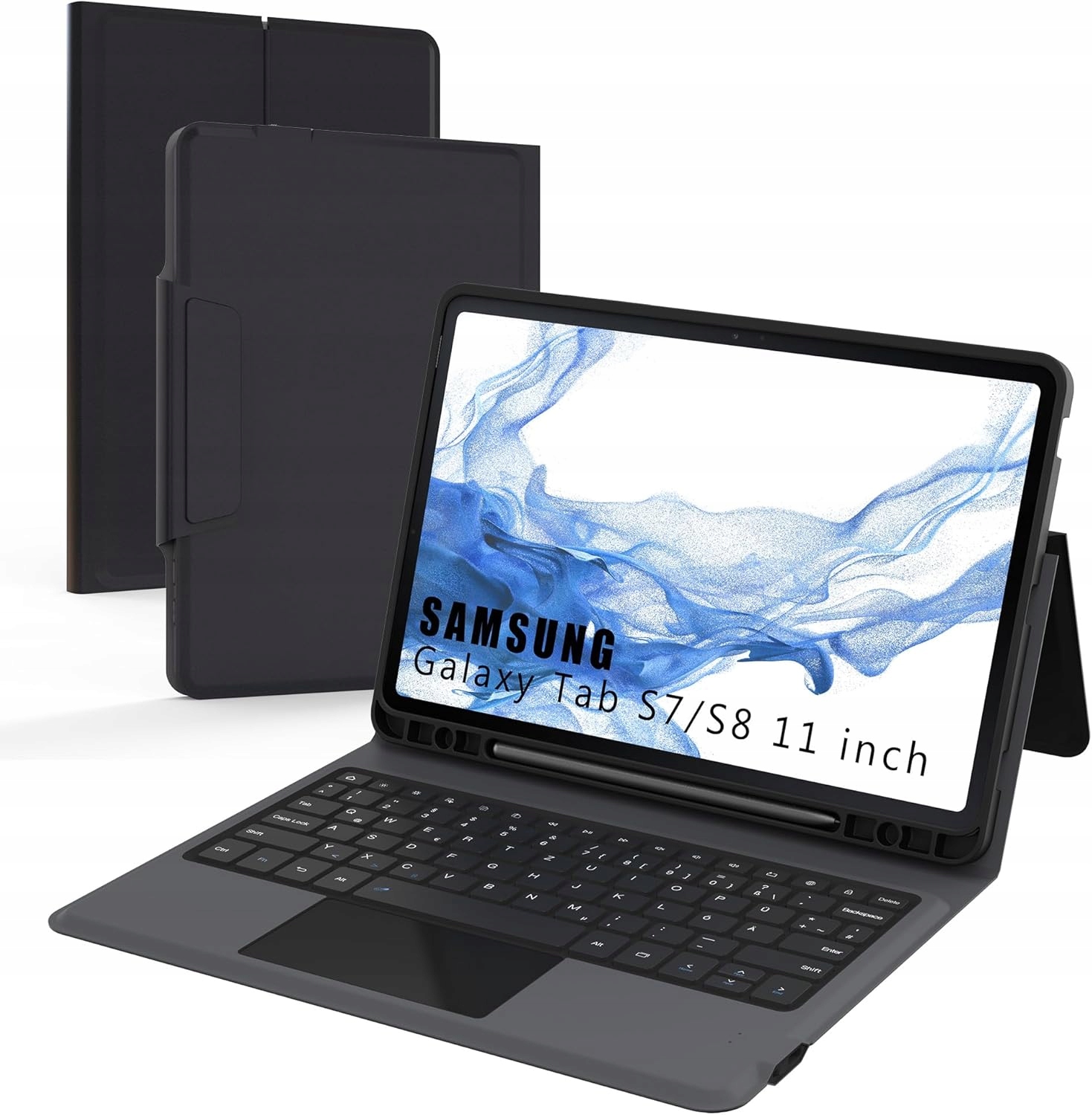 Etui z klawiaturą tablet Bluetooth Samsung Galaxy Tab S8/S7 11cali Czarny