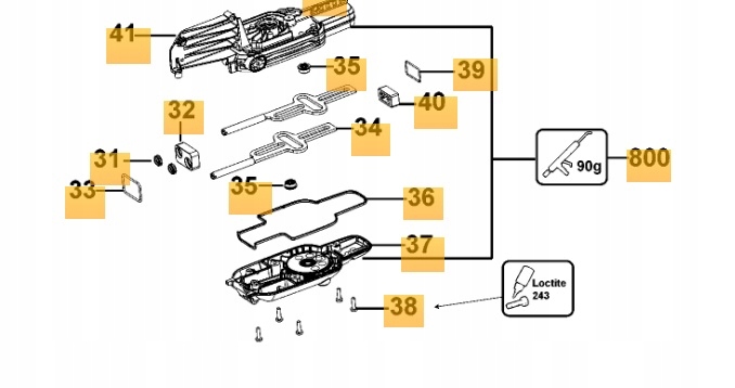 Panewka Aligator Dewalt DWE397 DWE398 399 Kod producenta N077123