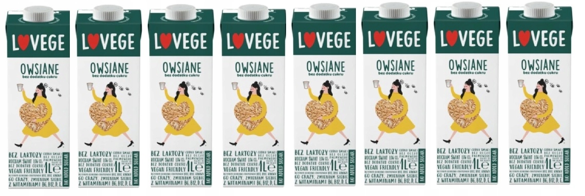 8x 1L Sante Lovege napój owsiany bez cukru Zgrzewka