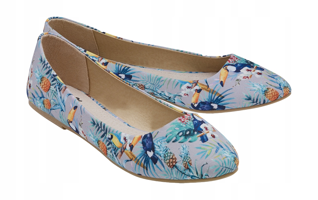 

Buty Baleriny Damskie kolorowe Tukan Ananas *40