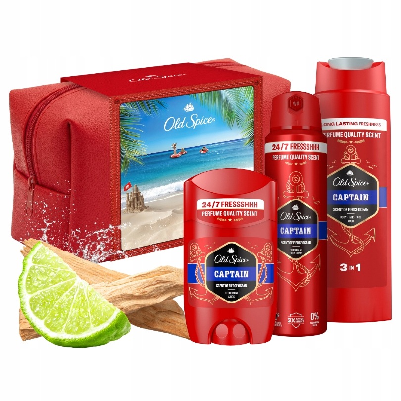 Old Spice Zestaw Prezentowy z kosmetyczką podróżną (Żel Dezodorant x2)